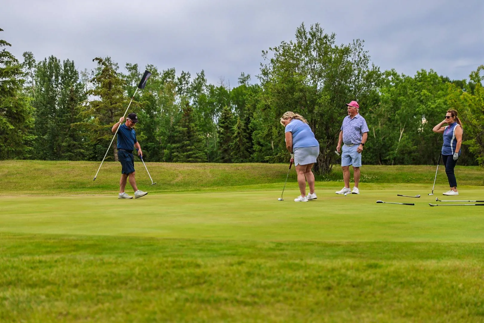 Golfers taking part in the RCSP Charity Classic golf tournament